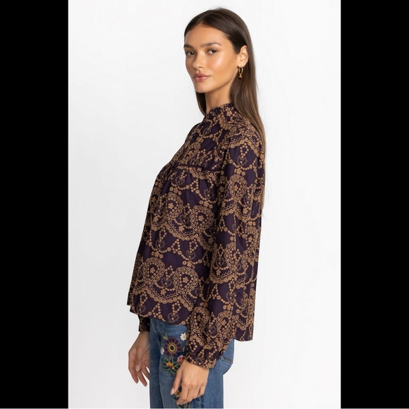 Johnny Was Elora Embroidered Eyelet Long Sleeve Blouse - Picture 4 of 15